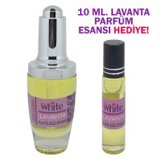 HEDİYELİ ÜRÜN!! Rose White 40 ml. Lavanta Parfüm Esansı (Damlalıklı Şişe)