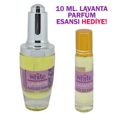 HEDİYELİ ÜRÜN!! Rose White 40 ml. Lavanta Parfüm Esansı (Damlalıklı Şişe)