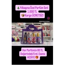 Yılbaşına Özel Parfüm Seti (4 Adet 5 ml. Esans HEDİYE!)